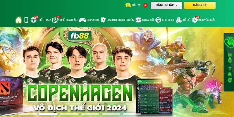 Bet thủ truy cập trang chủ qua link chính thức để đăng ký FB88