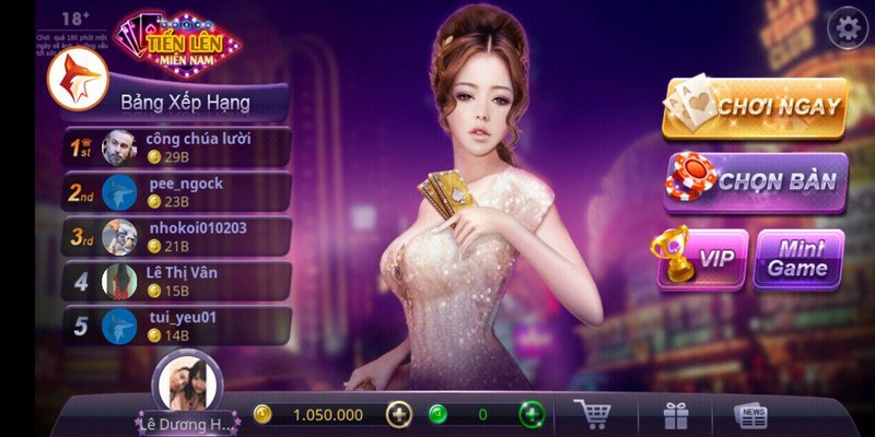 Tiến lên miền Nam là game thu hút trong các game đánh bài online đổi tiền mặt