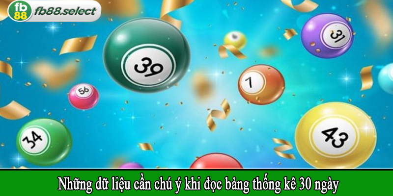 Những dữ liệu cần chú ý khi đọc bảng thống kê 30 ngày