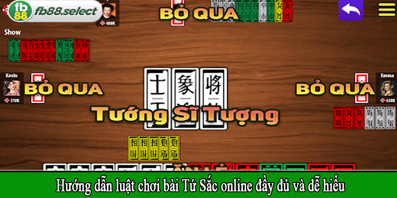 Hướng dẫn luật chơi bài Tứ Sắc online đầy đủ và dễ hiểu